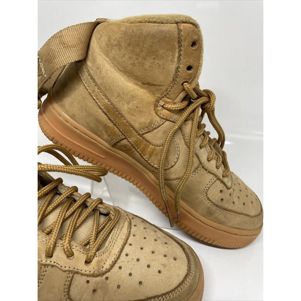 Nike Air Force 1 Fax Wheat Brown Size 4y High Trainer‎ Sneakers 922066-203